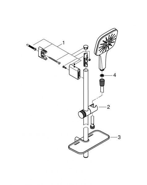 Grohe Rainshower SmartActive Cube 130 Душевой гарнитур, 3 режима струи (26583000) 26583000 фото