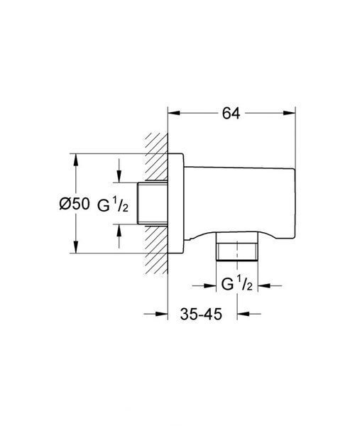 Grohe Rainshower Подключение для душевого шланга (27057DC0) 27057DC0 фото