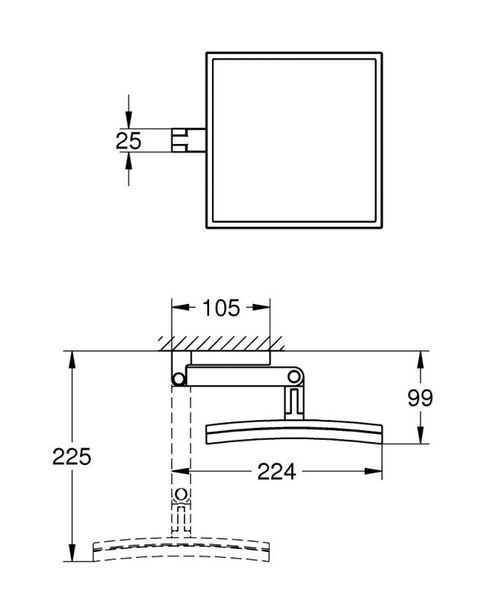 Grohe Selection Cube Косметичне дзеркало (40808000) 40808000 фото