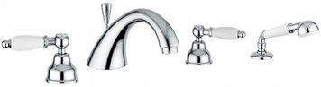 Смеситель EMMEVI DECO ceramica для ванной врезная на борт 4 отв хром с/акс СR121120 CR121120 фото