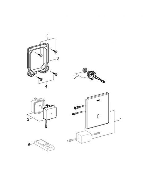 Grohe Tectron Skate Инфракрасная панель смыва для писсуара (37321SD1) 37321SD1 фото
