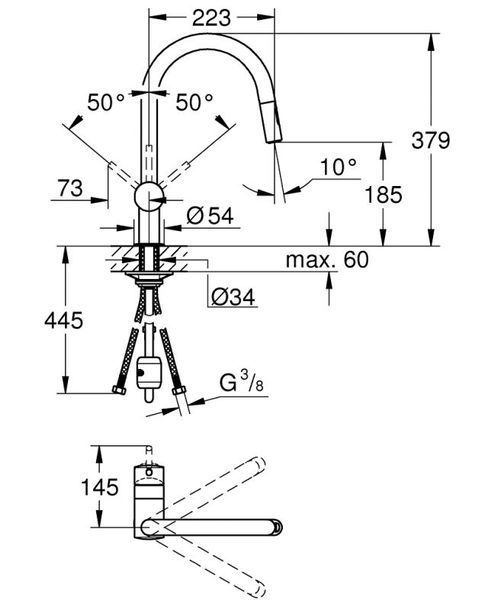 Grohe Minta Одноважільний змішувач для мийки (32321DC2) 32321DC2 фото