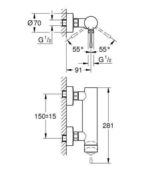 Grohe Essence Одноважільний змішувач для душу (25252001) 25252001 фото