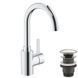 Grohe Eurosmart Cosmopolitan Одноважільний змішувач для раковини L-Size нажимний донний клапан (23933001) 23933001 фото 1
