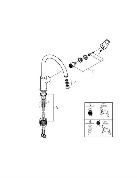 Grohe BauLoop New Одноважільний змішувач для мийки (31368001) 31368001 фото