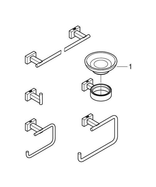 Grohe Essentials Cube Набір аксесуарів 5 в 1 (40758001) 40758001 фото
