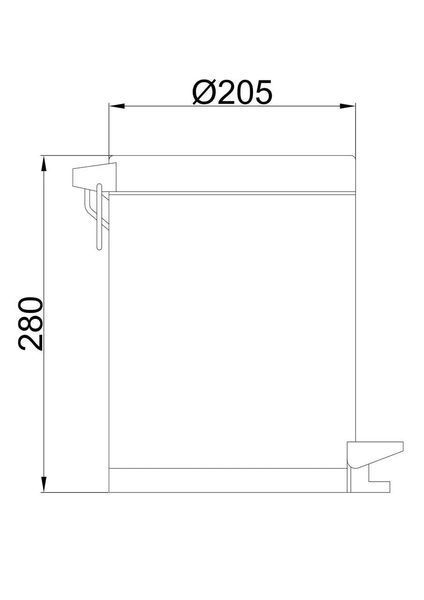 Відро для сміття Frap F702, хром, 5 літрів 1037788 фото