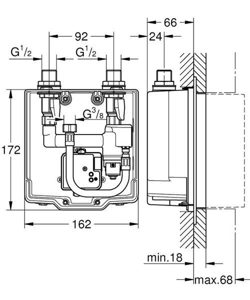Grohe Eurosmart Cosmopolitan E Прихований монтажний блок (36336001) 36336001 фото