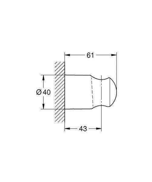 Grohe Tempesta Настенный держатель для ручного душа (28605001) 28605001 фото