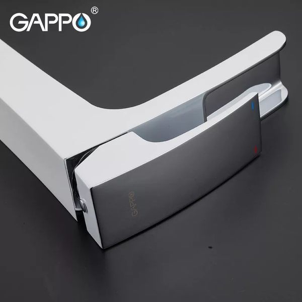 Змішувач для умивальника GAPPO G1007-31, білий/хром 1033997 фото