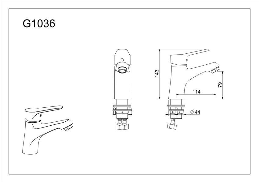 Змішувач для раковини GAPPO G1036 1034004 фото