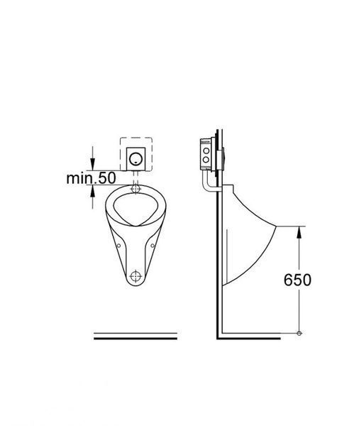 Grohe Nova Cosmopolitan Накладная панель смыва для писсуара (38804P00) 38804P00 фото