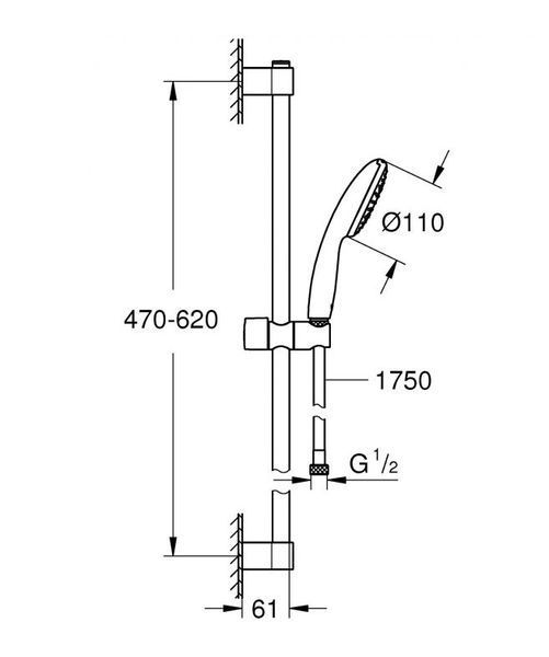 Grohe Tempesta 110 Душовий гарнітур, 1 режим струменю (27924003) 27924003 фото