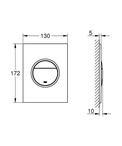 Grohe Панель смыва для скрытого бачка GROHE Nova Cosmopolitan S (37601SH0) 37601SH0 фото