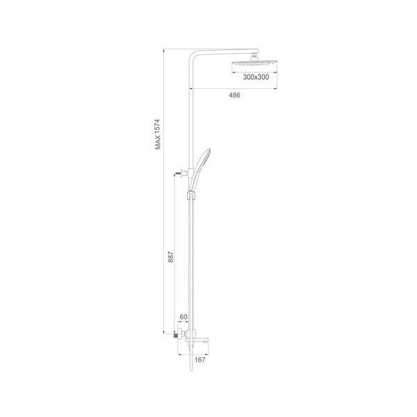 Душова система з термостатом GAPPO G2418-40 1043365 фото