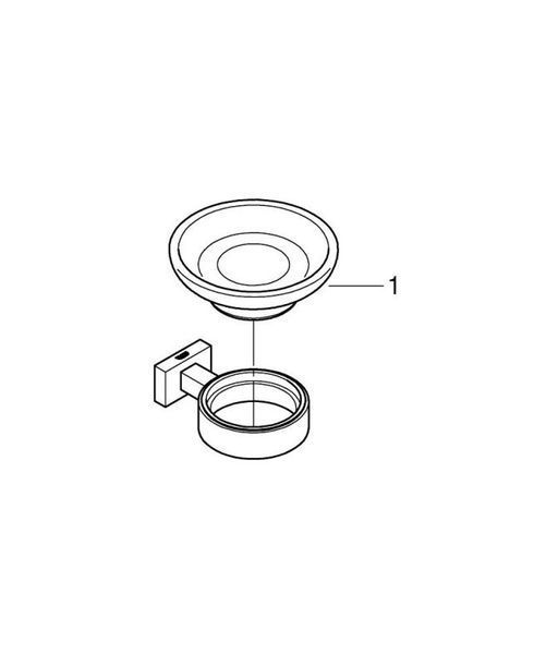 Grohe Essentials Cube Мыльница настенная с держателем (40754001) 40754001 фото