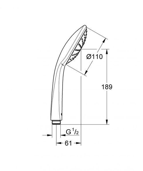 Grohe Euphoria 110 Mono Ручной душ, 1 вид струи (27265000) 27265000 фото