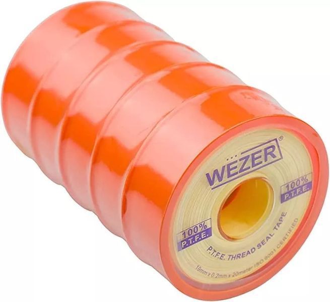 Фум стрічка WEZER PTFE 19x0,2 мм 20 м, жовтий 1038255 фото
