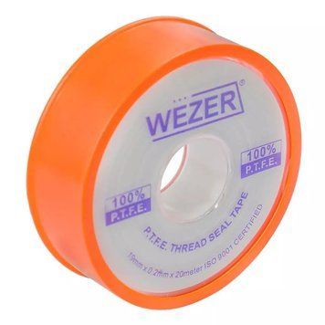 Фум стрічка WEZER PTFE 19x0, 2 мм 20 м, білий 1038261 фото