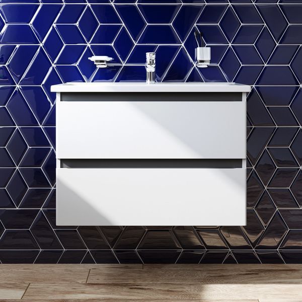 Тумба з раковиною, підвісна, 80 см, 2 ящика AM.PM M85-FHX0802-WC0802WG38 X-Joy M85-FHX0802-WC0802WG38 фото