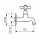 КРАН DECO classic настенный хром CR12006 (хол вода) CR12006 фото 2