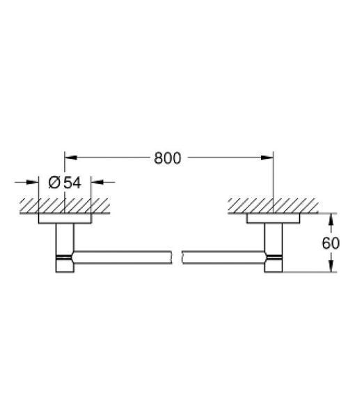 Grohe Essentials Тримач для банного рушника 800 мм (40386001) 40386001 фото
