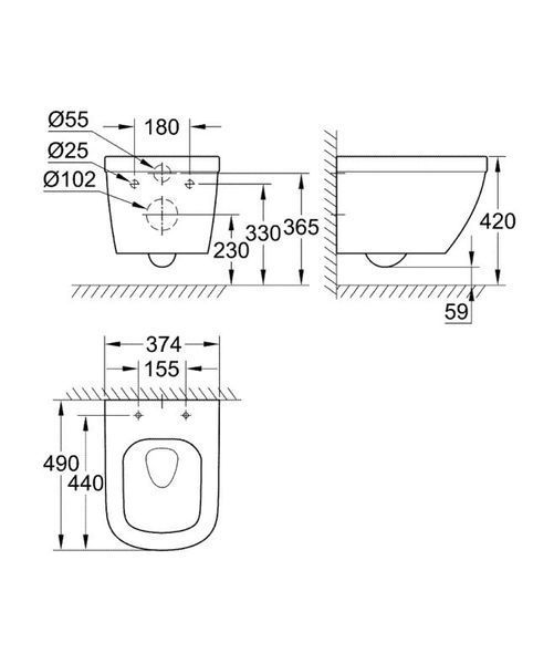 Grohe Підвісний унітаз Euro Ceramic компакт (39206000) 39206000 фото