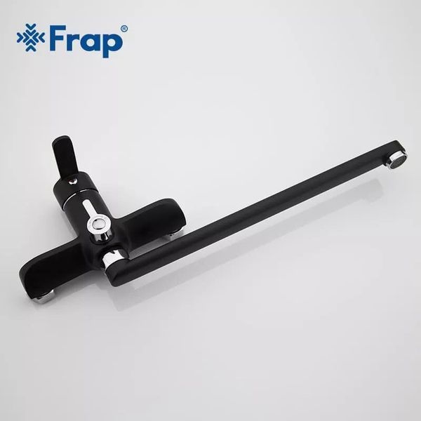 Змішувач для ванни Frap F2242, чорний/хром 1033664 фото