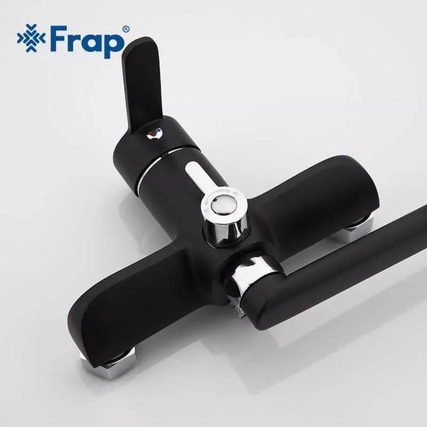 Змішувач для ванни Frap F2242, чорний/хром 1033664 фото