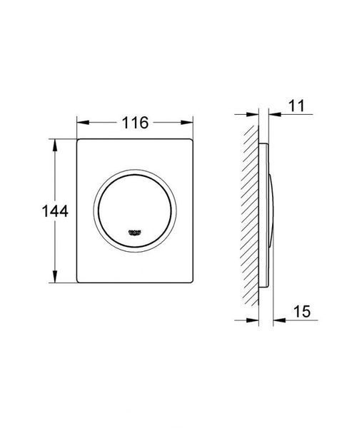 Grohe Nova Cosmopolitan Накладна панель змиву для пісуару (38804000) 38804000 фото