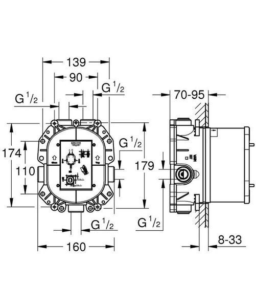 GROHE SPA GROHE Rapido T Універсальний термостат прихованого монтажу (35500000) 35500000 фото