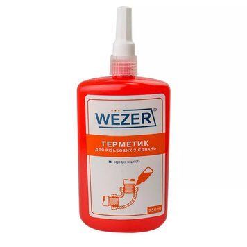 Анаеробний гель-герметик WEZER 250 мл для різьбових з'єднань 1038264 фото