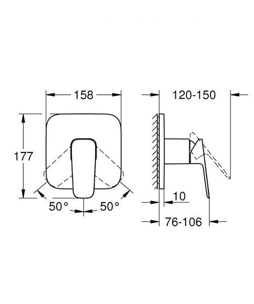 Grohe Cubeo Одноважільний змішувач для душу (1017770000) 1017770000 фото