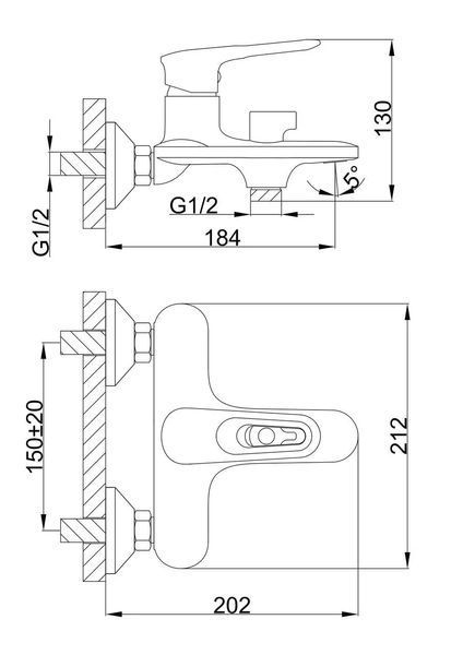 Змішувач для ванни Frap F3249, білий/хром 1033735 фото