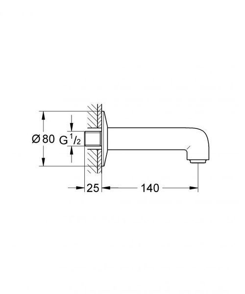 Grohe BauClassic излив для ванны (13258000) 13258000 фото