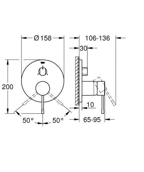 Grohe Essence Одноважільний змішувач на 3 виходи (24092001) 24092001 фото