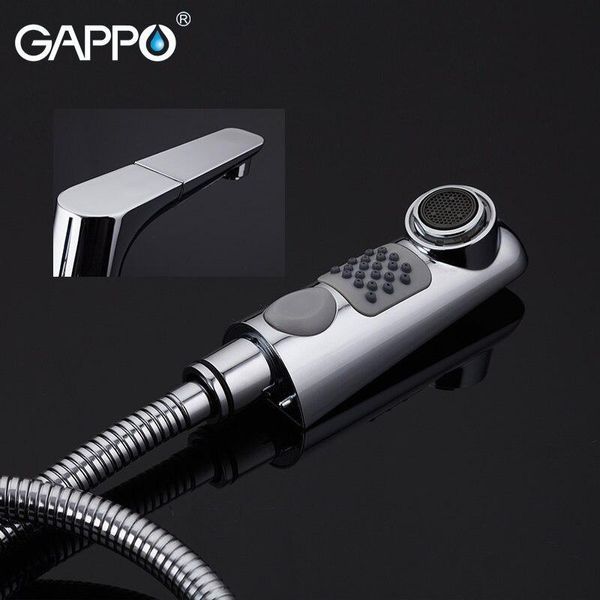 Смеситель для кухни GAPPO G1299 с выдвижным изливом, хром 1037419 фото