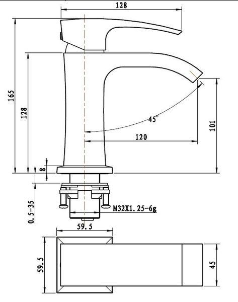 Змішувач для раковини GAPPO G1007-1 1033977 фото