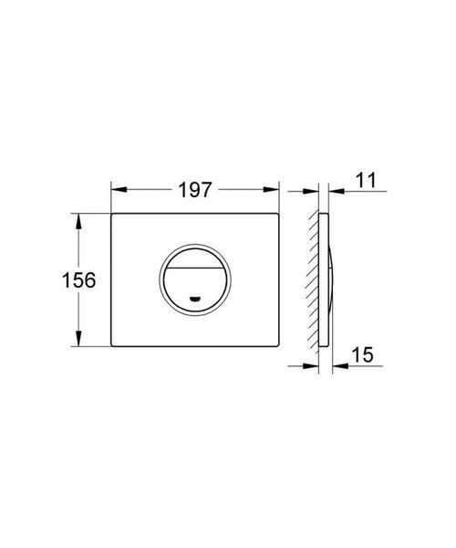 Grohe Nova Cosmopolitan Накладная панель смыва для унитаза (38765000) 38765000 фото