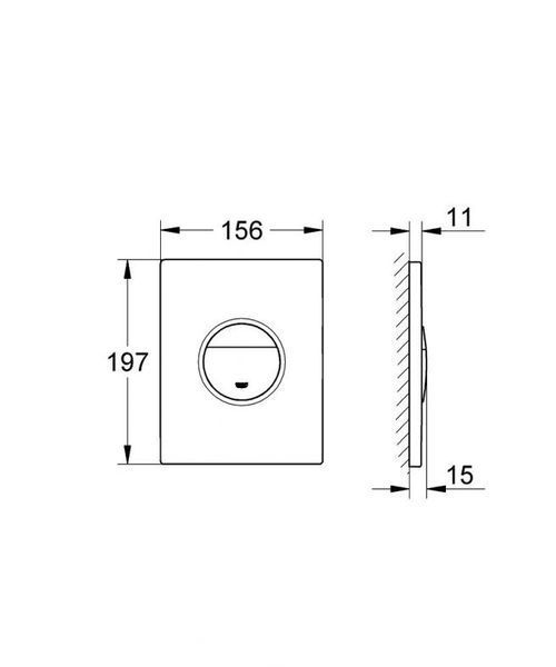 Grohe Nova Cosmopolitan Накладная панель смыва для унитаза (38765000) 38765000 фото