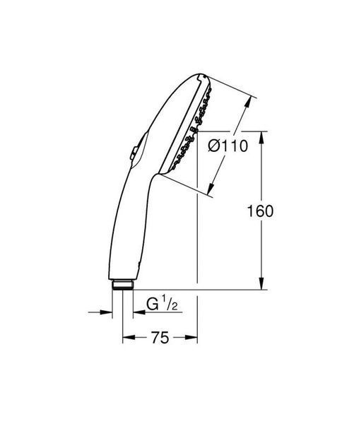 Grohe Tempesta 110 Ручной душ, 2 режима струи (27597003) 27597003 фото