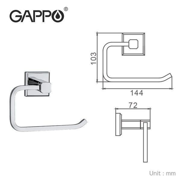 Держатель для туалетной бумаги GAPPO G1903, хром 1037870 фото