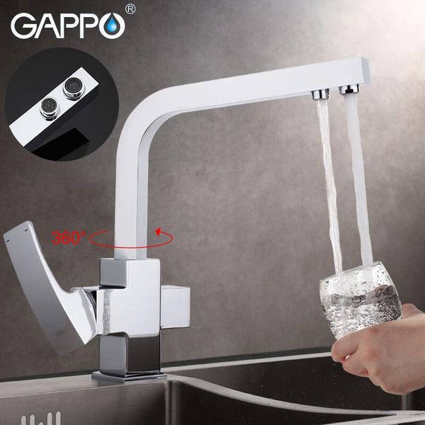 Змішувач для кухні на дві води GAPPO G4307, хром 1033985 фото