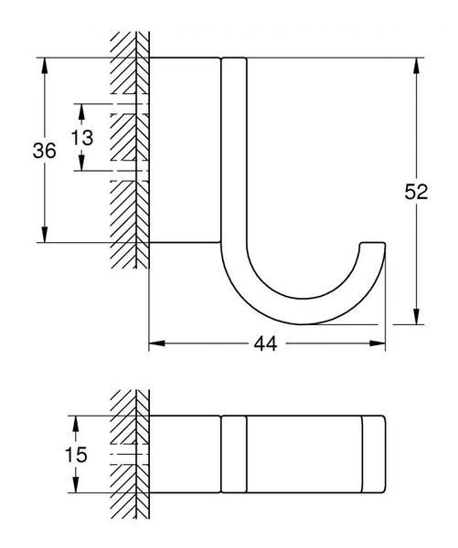 Grohe Selection Крючок для банного халата (41216KF0) 41216KF0 фото