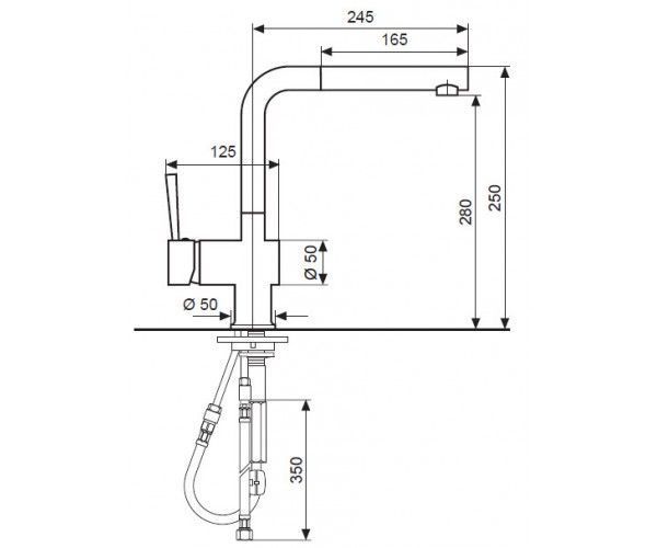 Смеситель EMMEVI PIPER для кухни з висувною лійкою хром CR45066 SC45066 фото