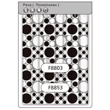 Шторка для ванної та душу Frap F8853, поліетилен, 180х200 см, білий 1037823 фото