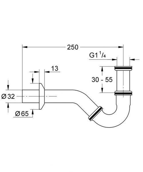 Grohe Сифон для біде 1 1/4" (28946000) 28946000 фото