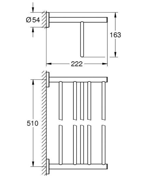 Grohe BauCosmopolitan Поличка для рушників (40462001) 40462001 фото