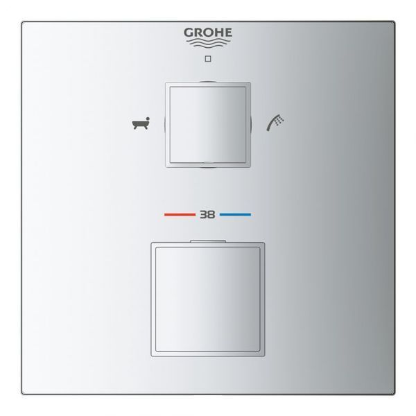 Grohe Grohtherm Cube Термостатичний змішувач на ванну на 2 виходи (24155000) 24155000 фото