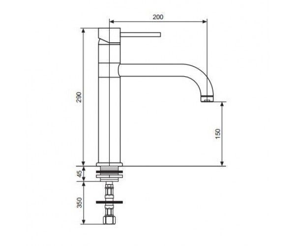 Змішувач EMMEVI PIPER кухня хром CR45007 CR45007 фото